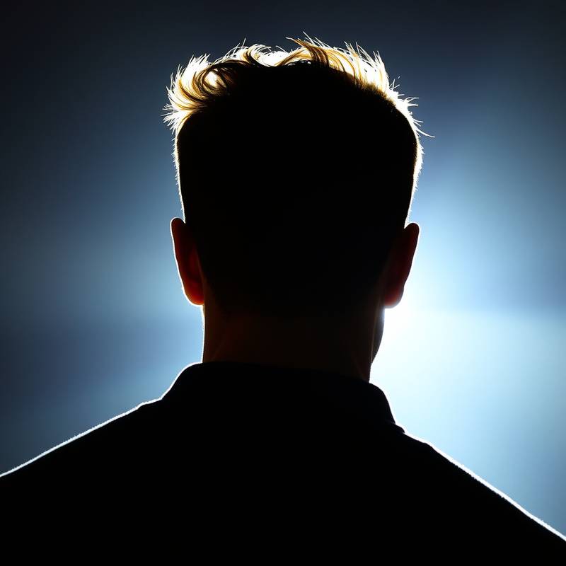 Porträt eines Mannes im Gegenlicht