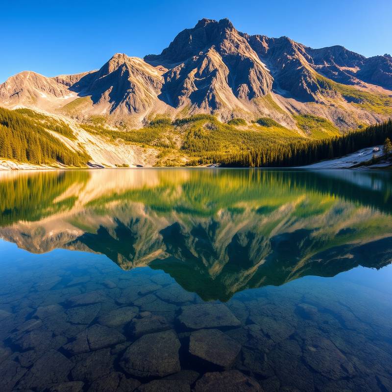 Spiegelung im Bergsee
