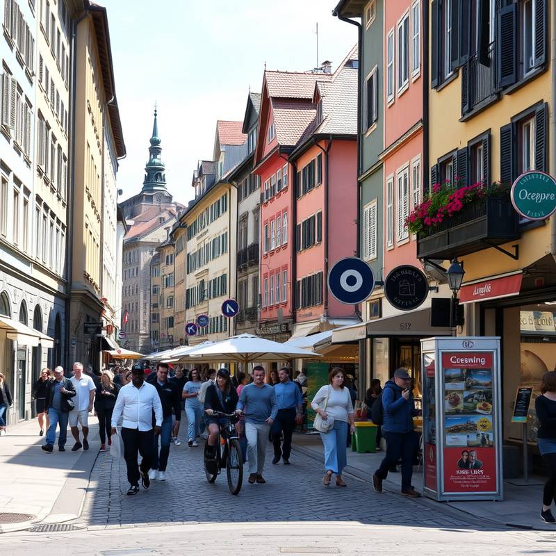 Strassenszene in Zürich